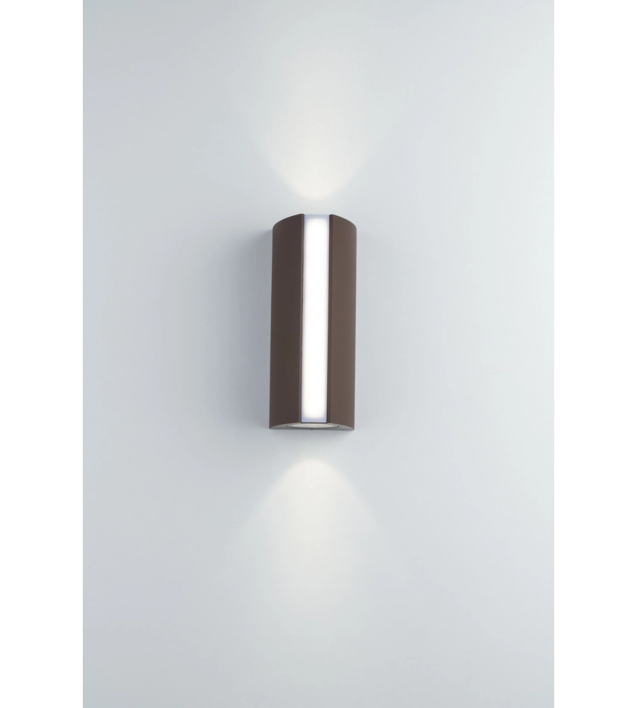 Applique led "ray" in alluminio corten, 890lm